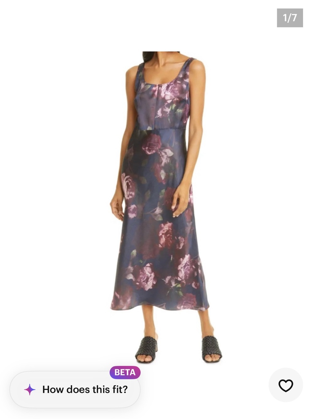 Vince Dark Floral Sleeveless Maxi Dress